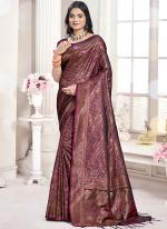 Silk Dark Pink Festival Wear Weaving Saree